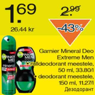 Allahindlus - Garnier Mineral Deo Extreme Men