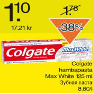 Allahindlus - Colgate hambapasta Max White