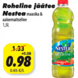 Allahindlus - Roheline jäätee Nestea maasika & aaloemaitseline