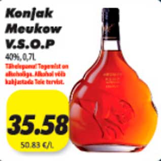 Allahindlus - Konjak Meukow V.S.O.P 40%,0,7l