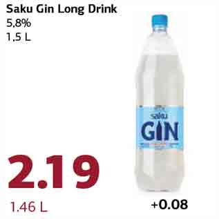 Allahindlus - Saku Gin Long Drink 5,8% 1,5 L