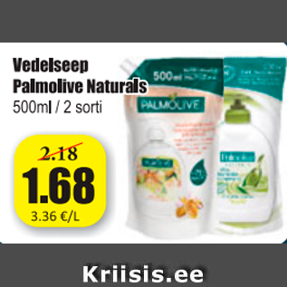 Allahindlus - Vedelsep Palmolive Naturals