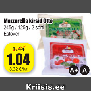 Allahindlus - Mozzarella kirsid Otto