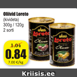 Allahindlus - Oliivid Loreto