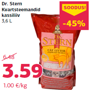 Allahindlus - Dr. Stern Kvartsteemandid kassiliiv 3,6 L