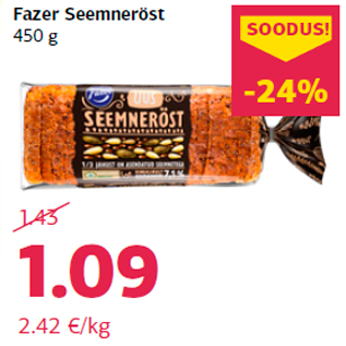 Allahindlus - Fazer Seemneröst 450 g