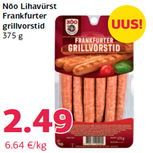 Allahindlus - Nõo Lihavürst Frankfurter grillvorstid 375 g