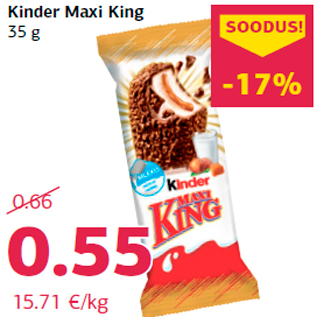 Allahindlus - Kinder Maxi King 35 g