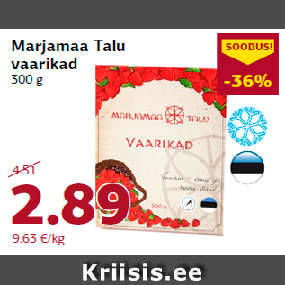 Allahindlus - Marjamaa Talu vaarikad 300 g