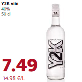 Allahindlus - Y2K viin 40% 50 cl