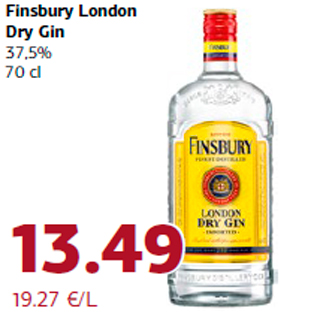 Allahindlus - Finsbury London Dry Gin 37,5% 70 cl