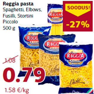 Allahindlus - Reggia pasta