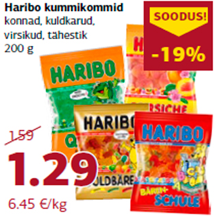 Allahindlus - Haribo kummikommid