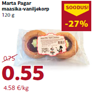 Allahindlus - Marta Pagar maasika-vaniljekorp 120 g