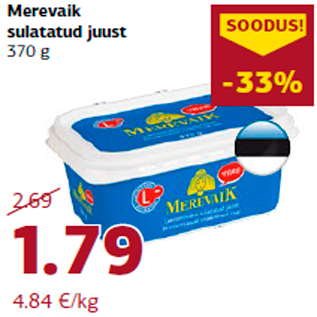 Allahindlus - Merevaik sulatatud juust 370 g