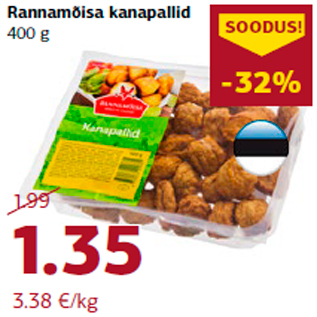 Allahindlus - Rannamõisa kanapallid 400 g