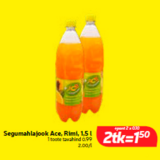 Allahindlus - Segumahlajook Ace, Rimi, 1,5 l