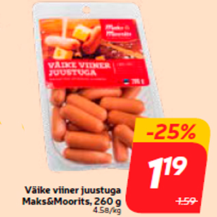 Allahindlus - Väike viiner juustuga Maks&Moorits, 260 g