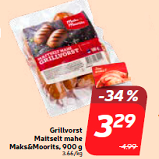 Allahindlus - Grillvorst Maitselt mahe Maks&Moorits, 900 g