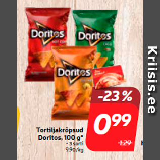 Allahindlus - Tortiljakrõpsud Doritos, 100 g*