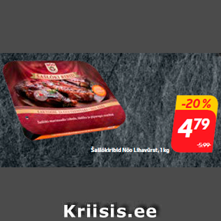 Allahindlus - Šašlõkiribid Nõo Lihavürst, 1 kg