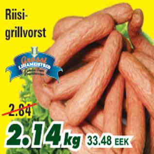 Allahindlus - Riisi grillvorst