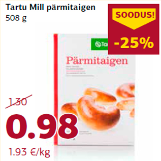 Allahindlus - Tartu Mill pärmitaigen 508 g