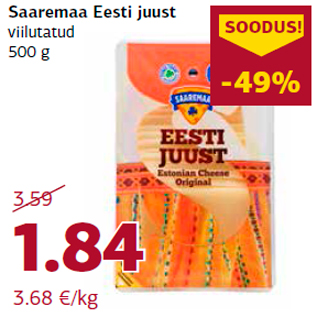 Allahindlus - Saaremaa Eesti juust