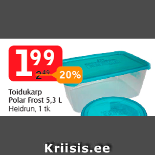 Allahindlus - Toidukarp Polar Frost 5,3 L