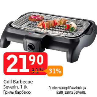 Allahindlus - Grill Barbecue Severin, 1 tk