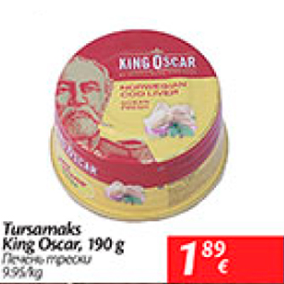 Allahindlus - Tursamaks King Oscar, 190 g