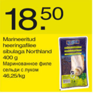 Allahindlus - Marineeritud heeringafilee sibulaga Northland