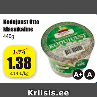 Allahindlus - Kodujuust Otto klassikaline 440 g