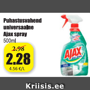 Allahindlus - Puhastusvahend universaalne Ajax spray 500 ml