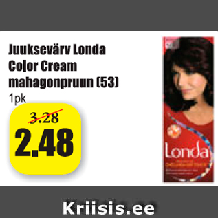 Allahindlus - Juuksevärv Londa Color Cream mahagonpruun (53) 1 pk