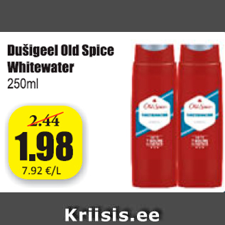 Allahindlus - Dušigeel Old Spice Whitewater 250 ml