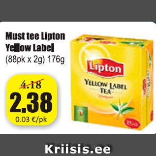 Allahindlus - Must tee Lipton Yellow Label
