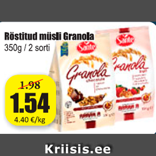 Скидка - Жареный мюсли Granola