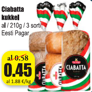 Allahindlus - Ciabatta kukkel