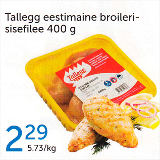 Allahindlus - Tallegg eestimaine broilerisisefilee 400 g