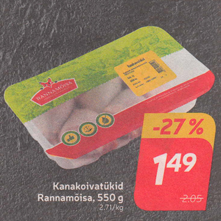 Скидка - Кусочки курицы Rannamõisa, 550 г