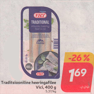 Allahindlus - Traditsiooniline heeringafilee Vici, 400 g