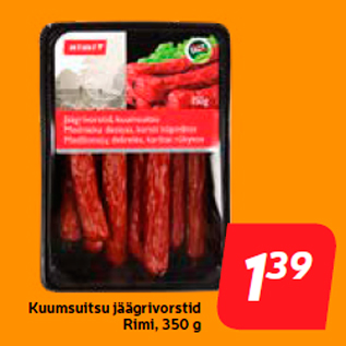 Скидка - Колбаски горячего копчения Rimi, 350 г