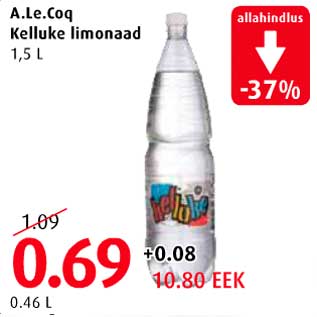 Allahindlus - A.Le.Cog Kelluke limonaad