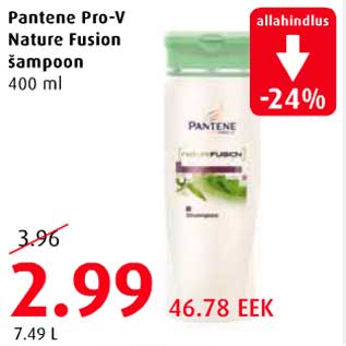 Allahindlus - Pantene Pro-V Nature Fusion šampoon