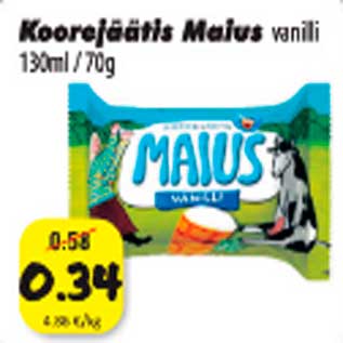 Allahindlus - Koorejäätis Maius vanilli 130ml/70g