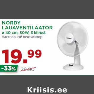 Allahindlus - NORDY LAUAVENTILAATOR
