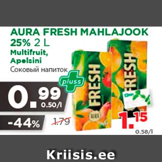 Allahindlus - AURA FRESH MAHLAJOOK 25% 2 L