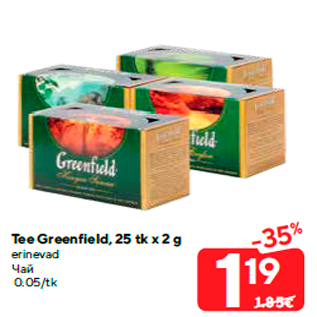 Allahindlus - Tee Greenfield, 25 tk x 2 g