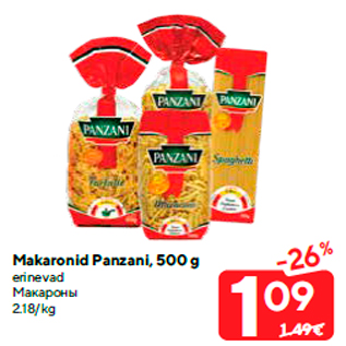 Allahindlus - Makaronid Panzani, 500 g